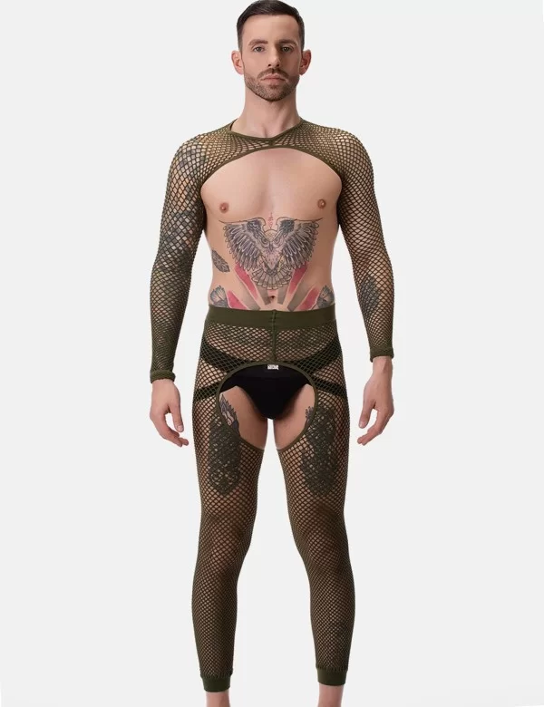 Fishnet Leggings Cacci - Army