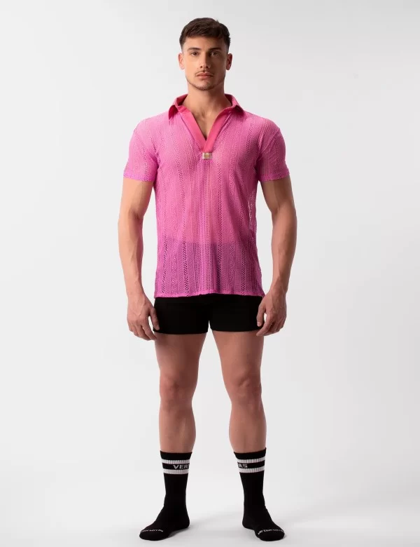 Lace Polo Grigor - Pink