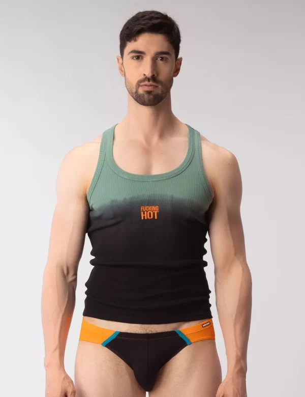 Tank Top Degrade Fucking Hot - Green-Black