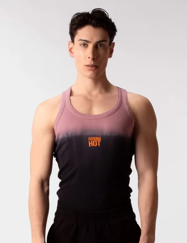Tank Top Degrade Fucking Hot - Brownishpurple-Black