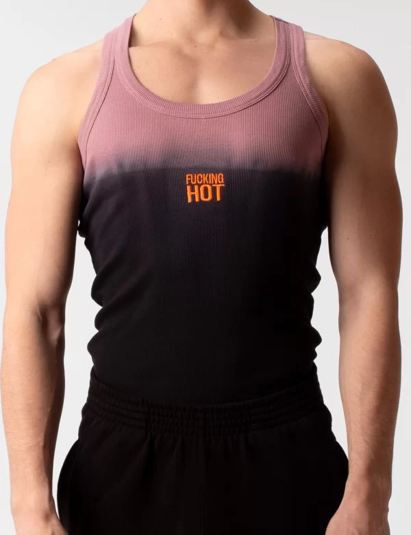 Tank Top Degrade Fucking Hot - Brownishpurple-Black