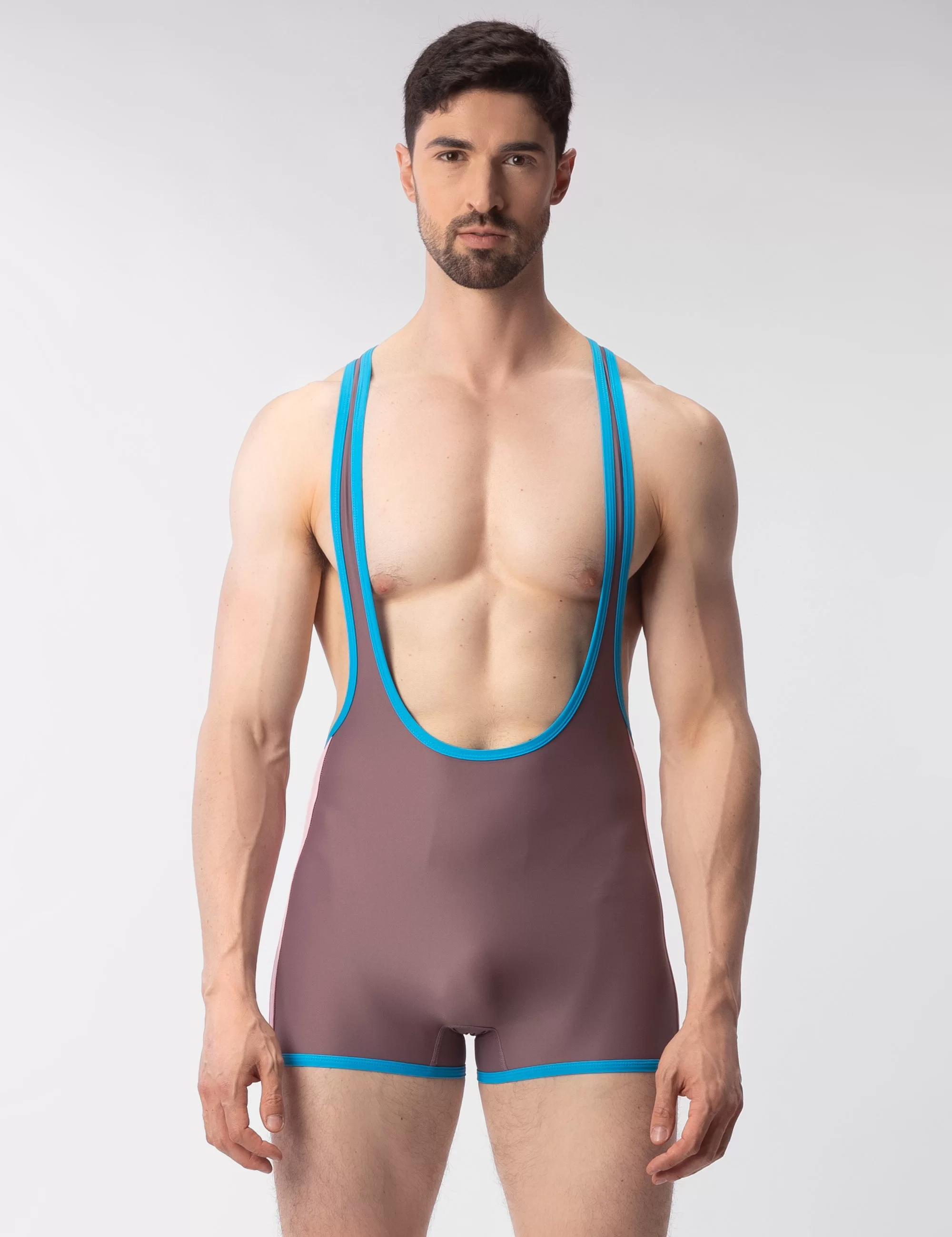 Singlet Olga - Aubergine-Blue-Rose-Orange Singlet Olga - Aubergine-Blue-Rose-Orange