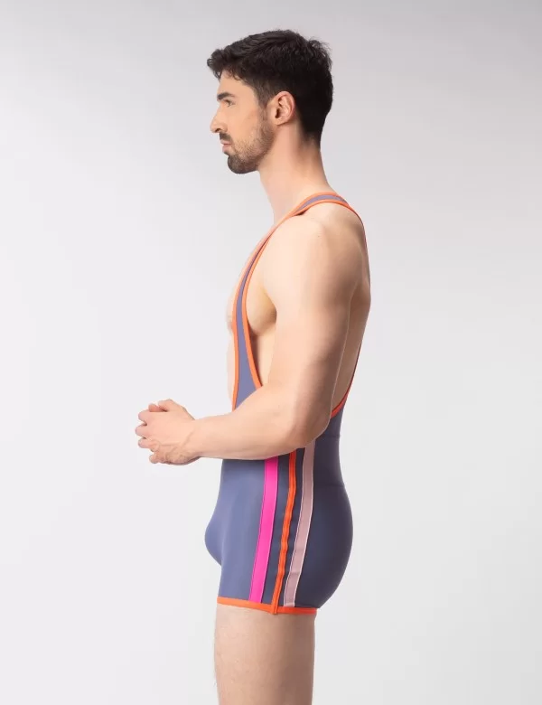 Singlet Olga - Asphalt-Orange-Pink-Rose