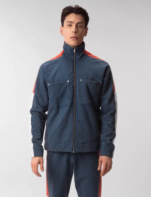 Fleece Jacket Zlat - Blue-Red-White