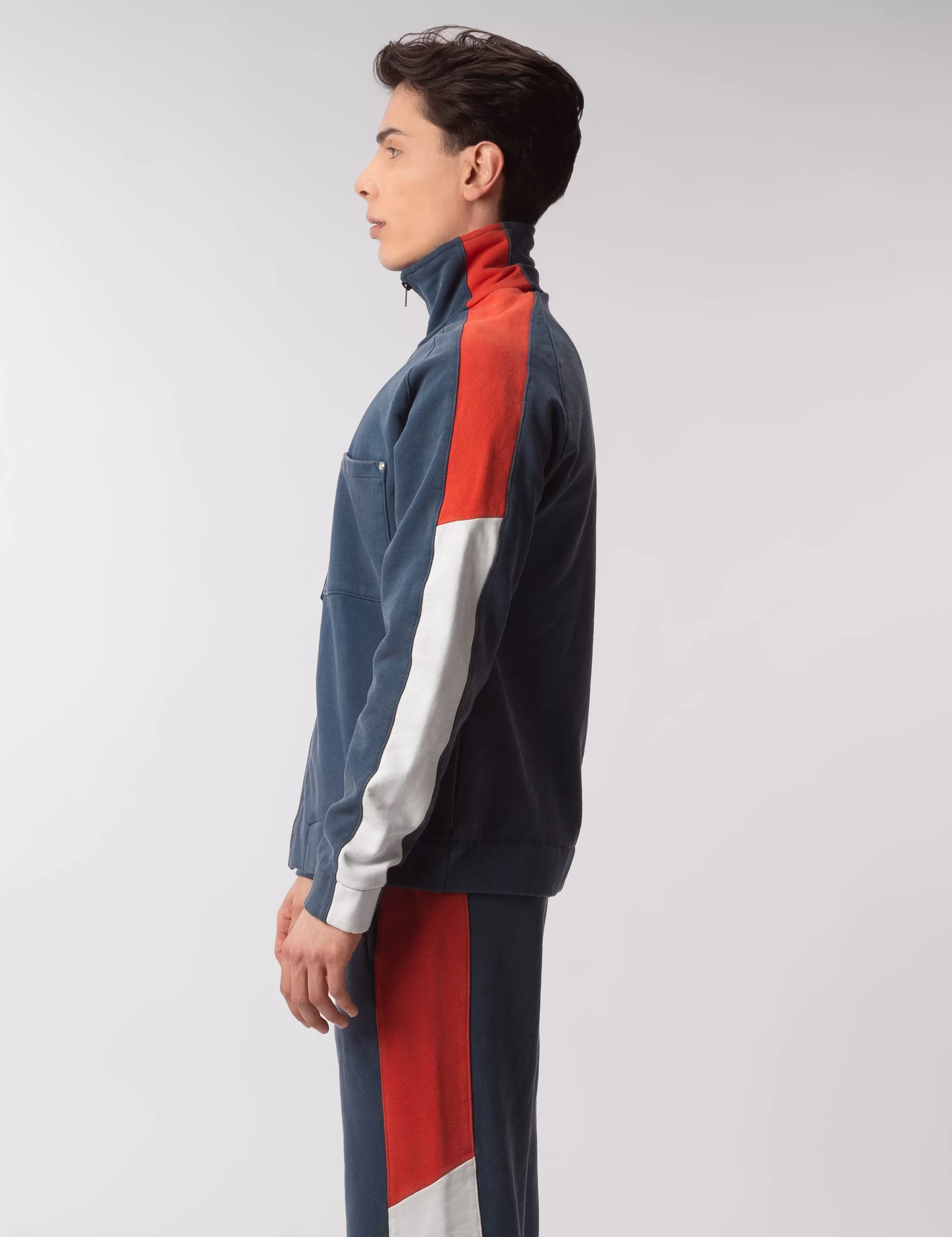 Fleece Jacket Zlat - Blue-Red-White