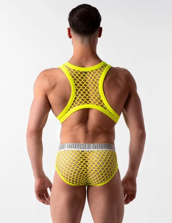 Mesh Brief Nursu - White-Neongreen