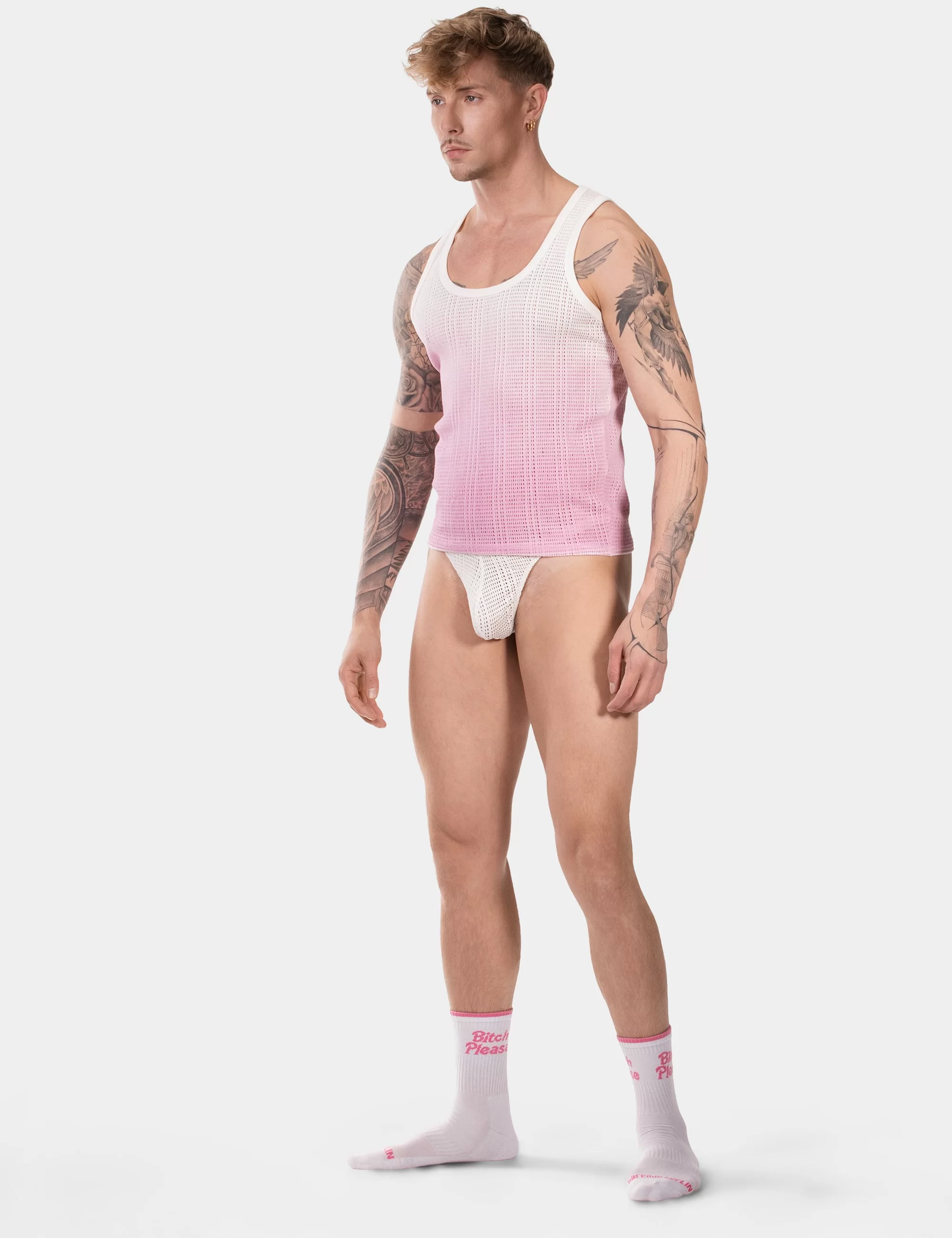 Tank Top Danko - White-Pink Tank Top Danko - White-Pink