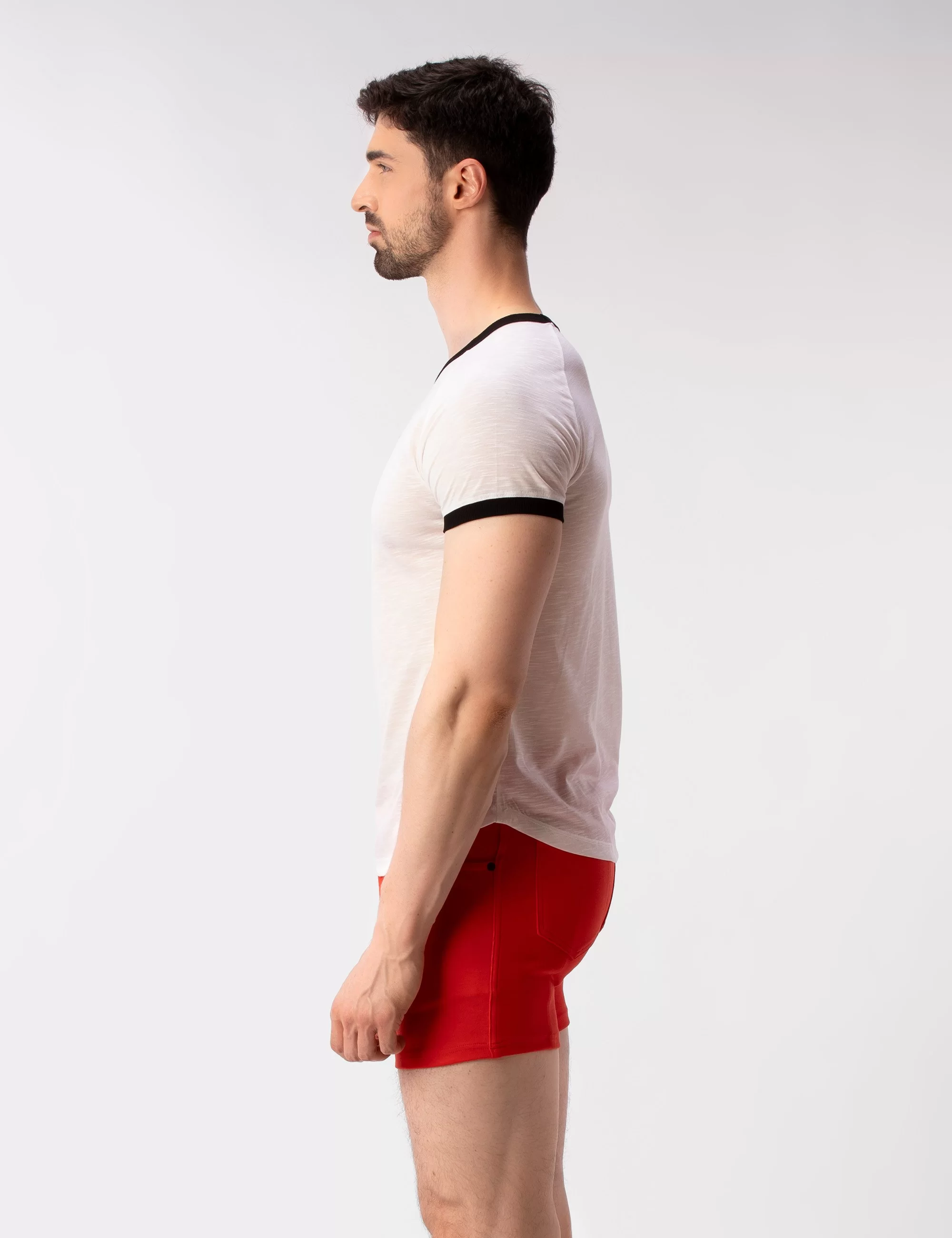 Raglan Tee Kinky Boy - White-Red-Black