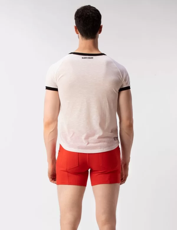 Raglan Tee Kinky Boy - White-Red-Black