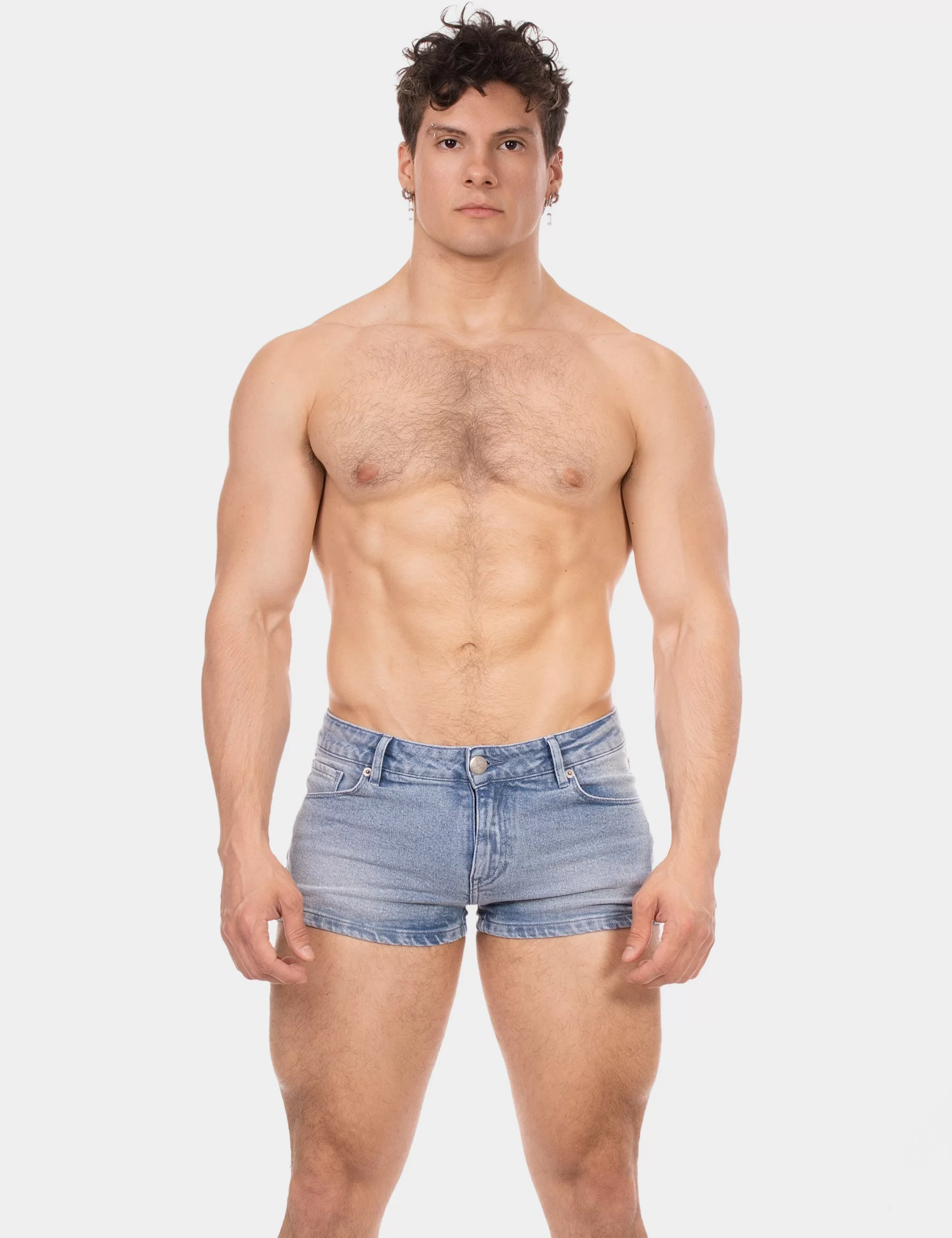 5 Pocket 9' Denim Short Tyler - Sky-Blue
