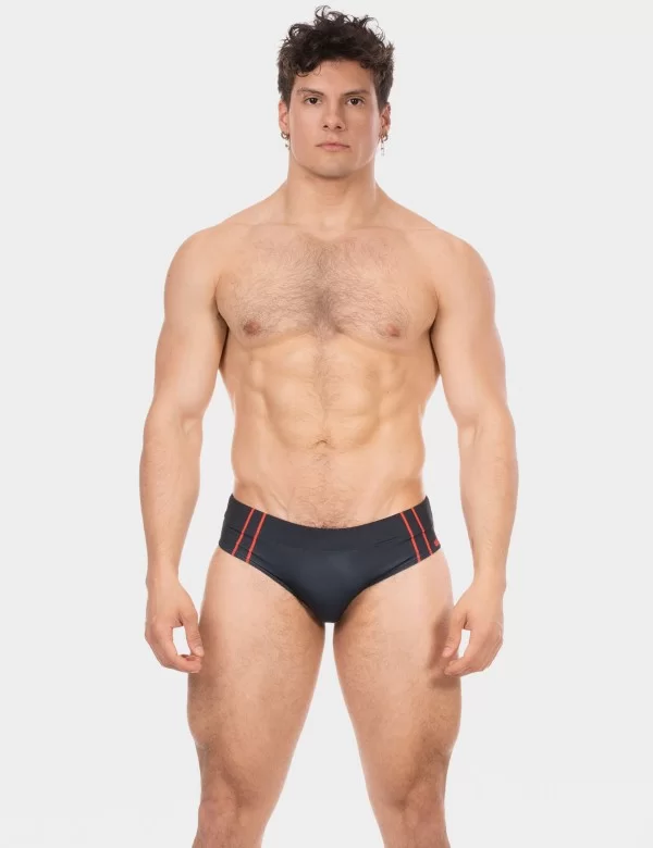 Swim Brief Sexy - Black-Red
