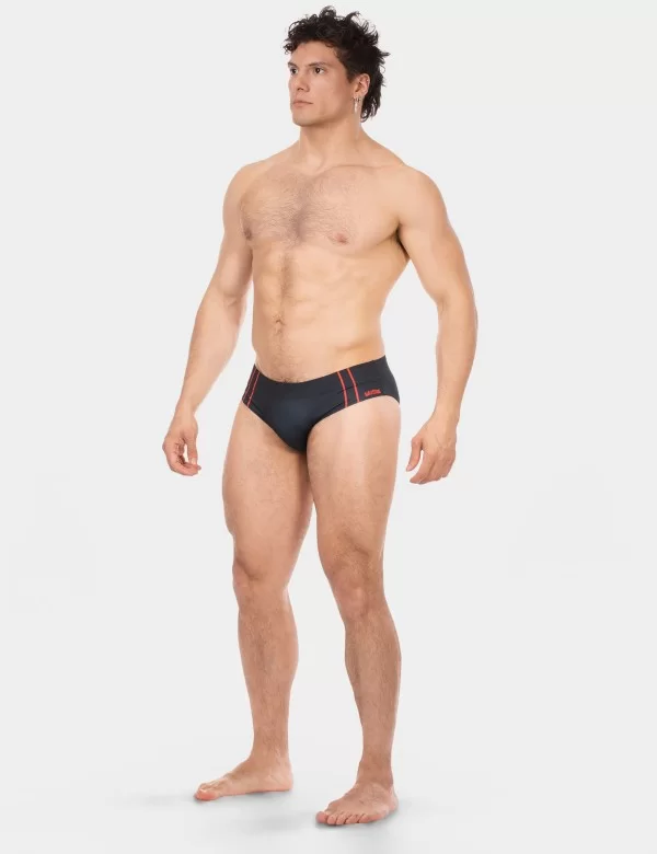 Swim Brief Sexy - Black-Red