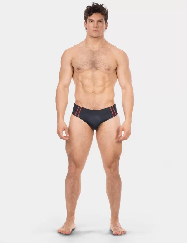 Swim Brief Sexy - Black-Red