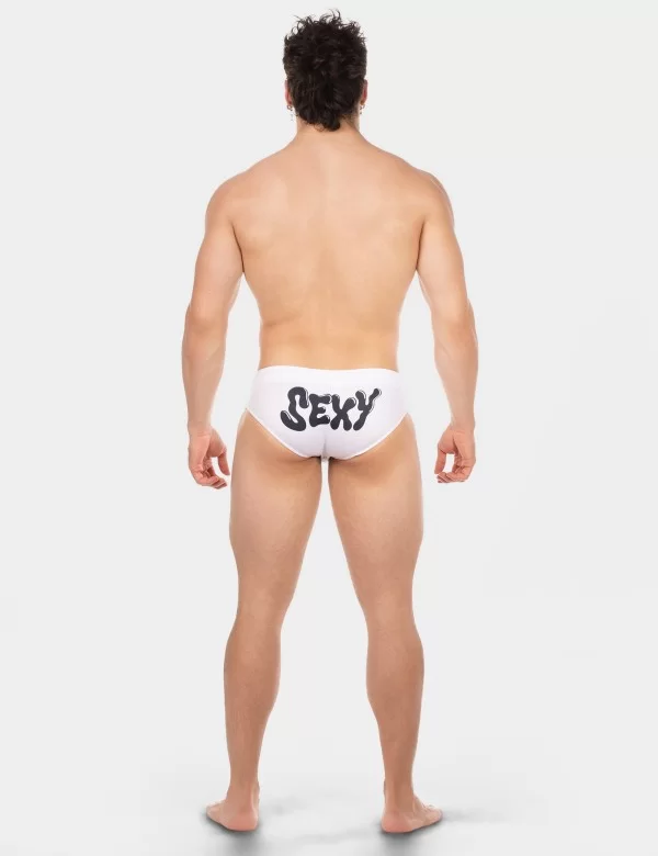 Swim Brief Sexy - White-Black