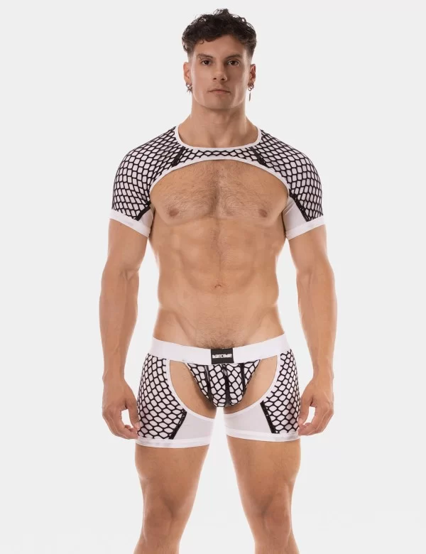 Shoulder Harness Ribo - White-Black