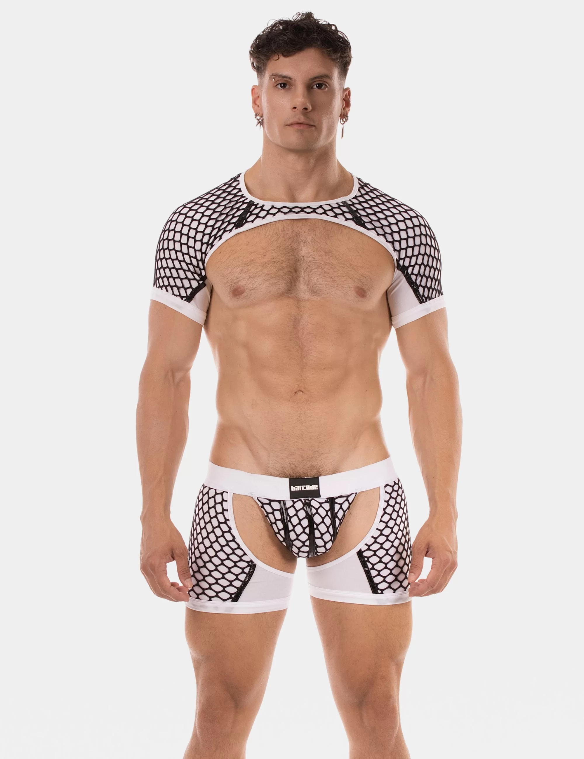 Shoulder Harness Ribo - White-Black