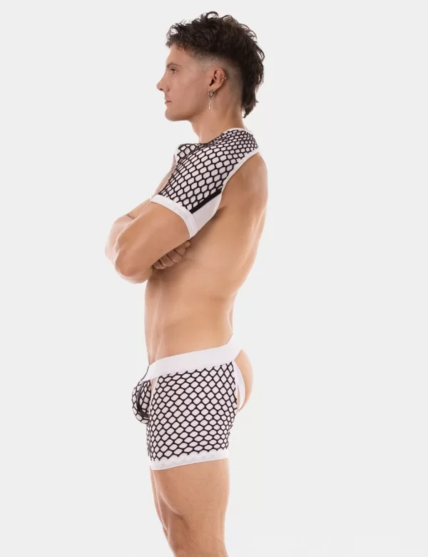 Shoulder Harness Ribo - White-Black