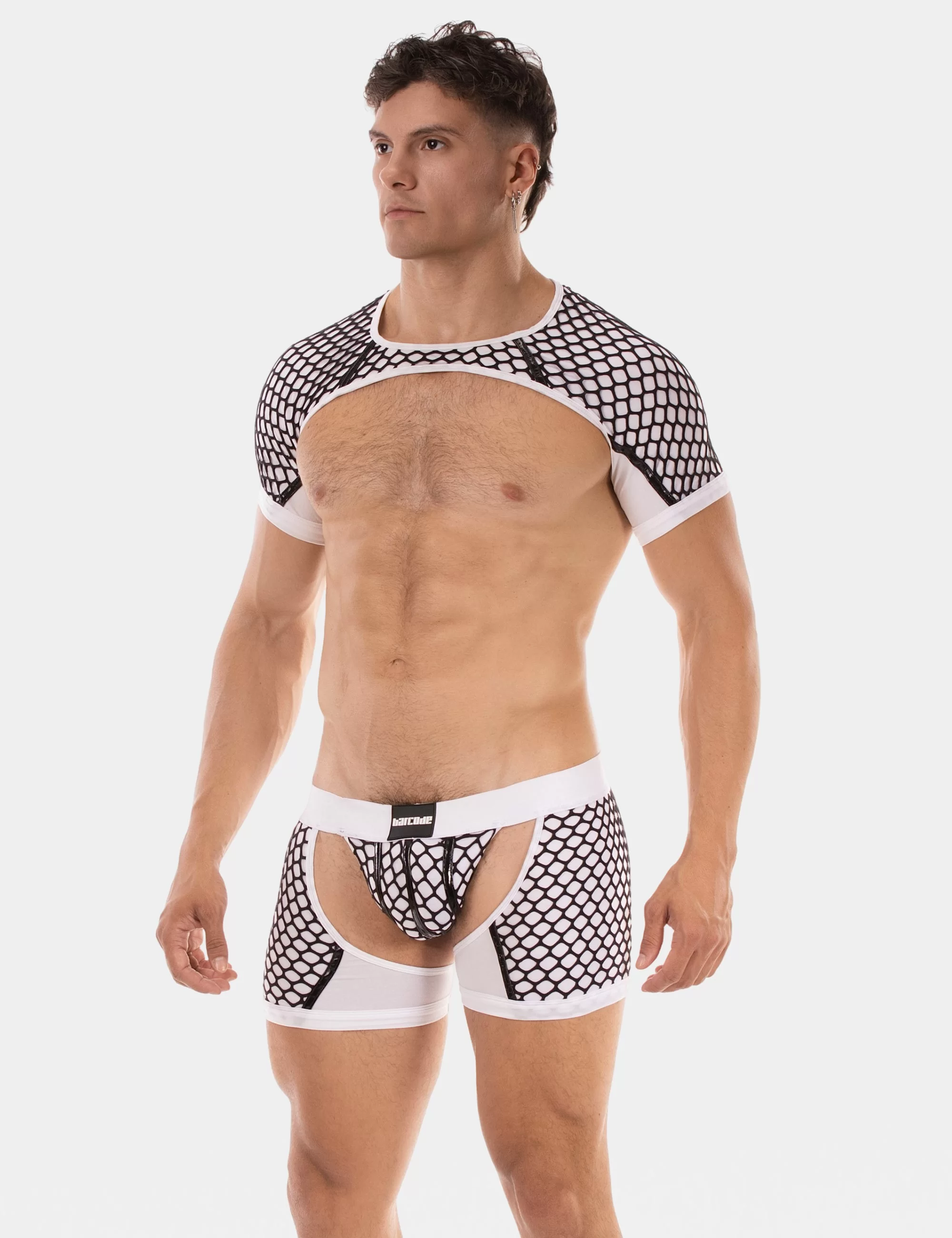 Shoulder Harness Ribo - White-Black
