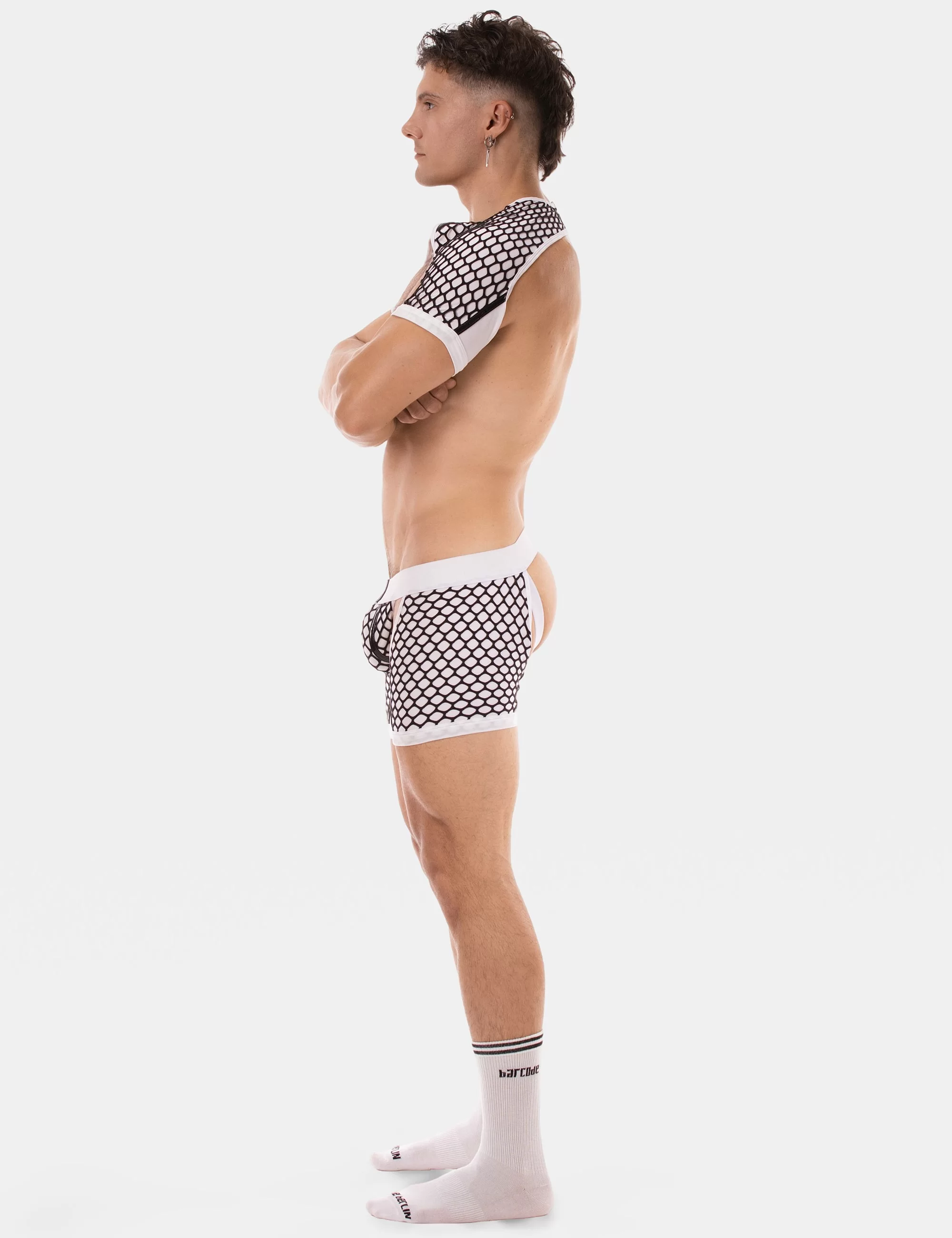 Shoulder Harness Ribo - White-Black