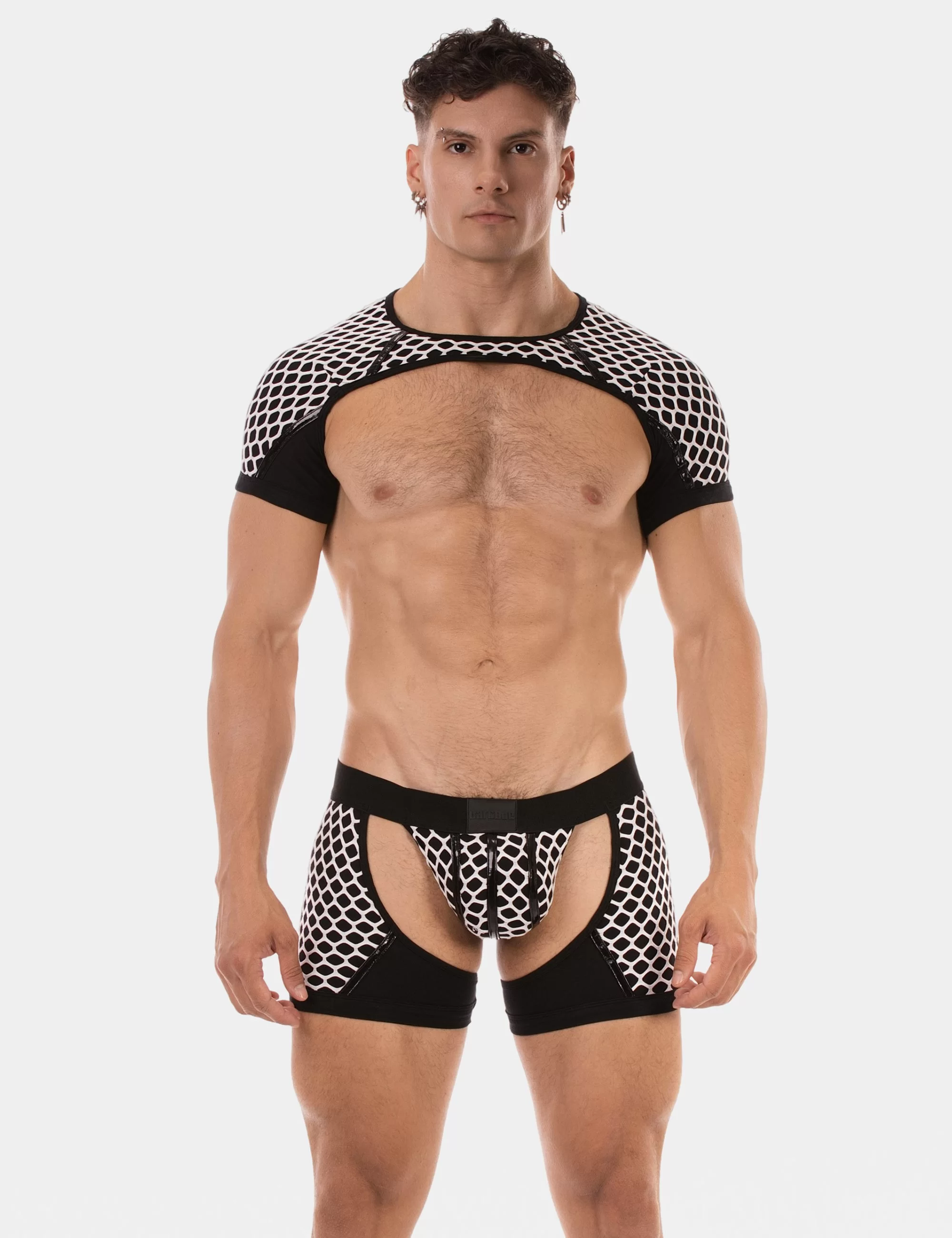Shoulder Harness Ribo - Black-White