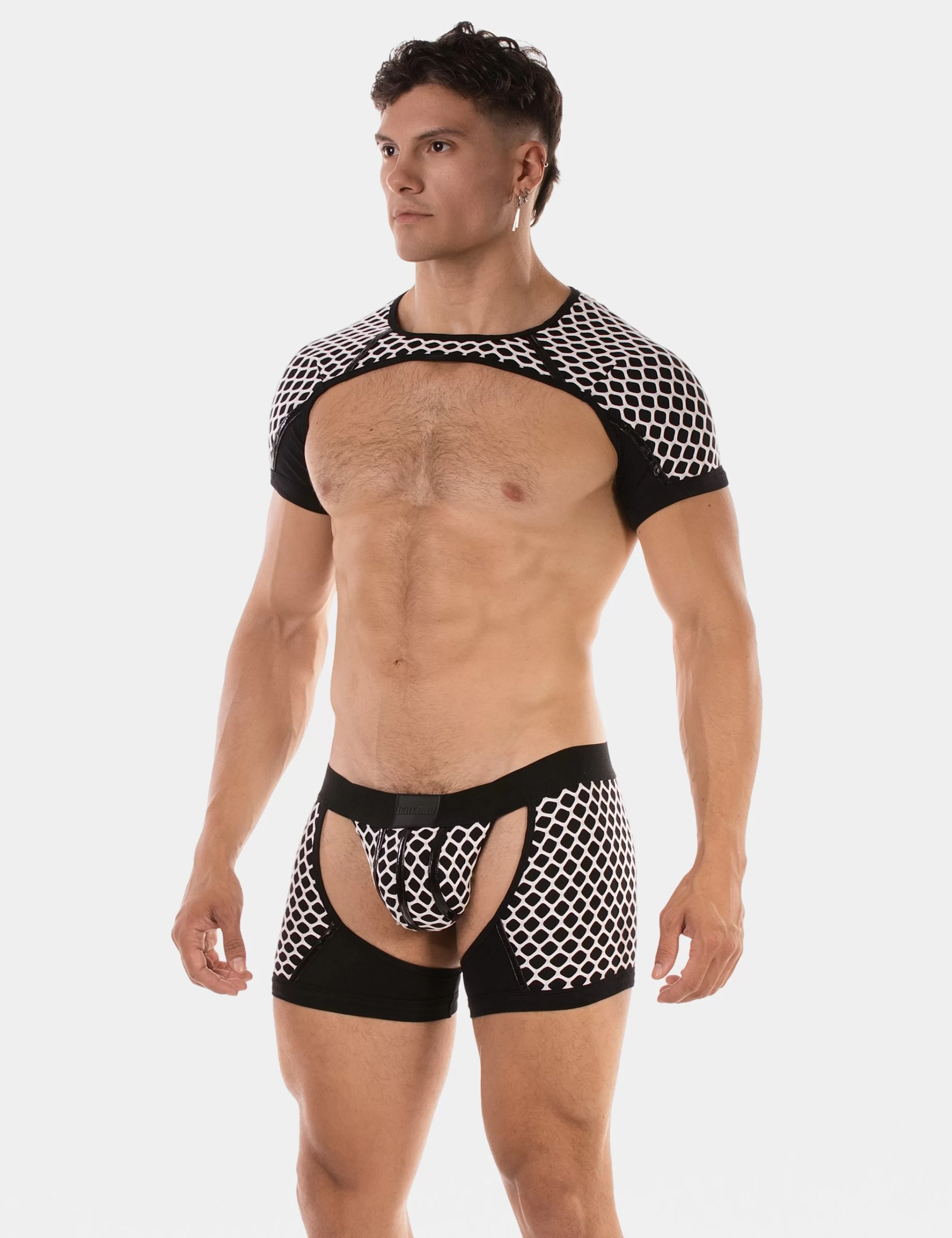 Shoulder Harness Ribo - Black-White