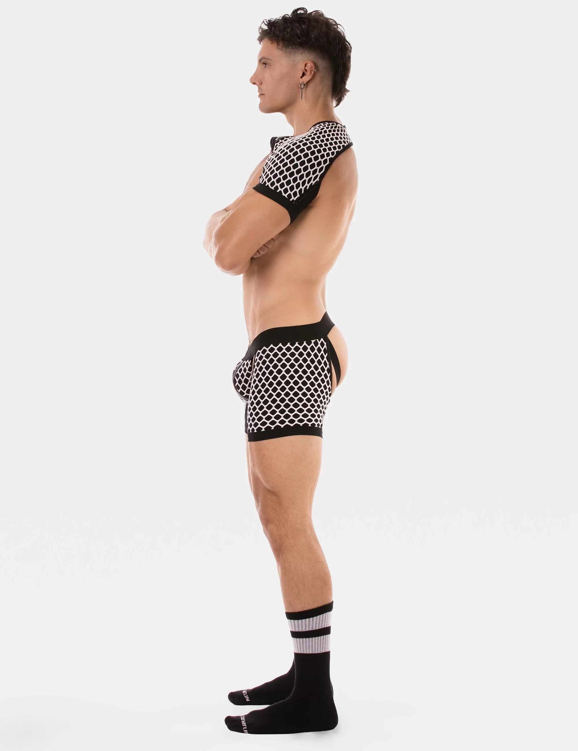 Shoulder Harness Ribo - Black-White