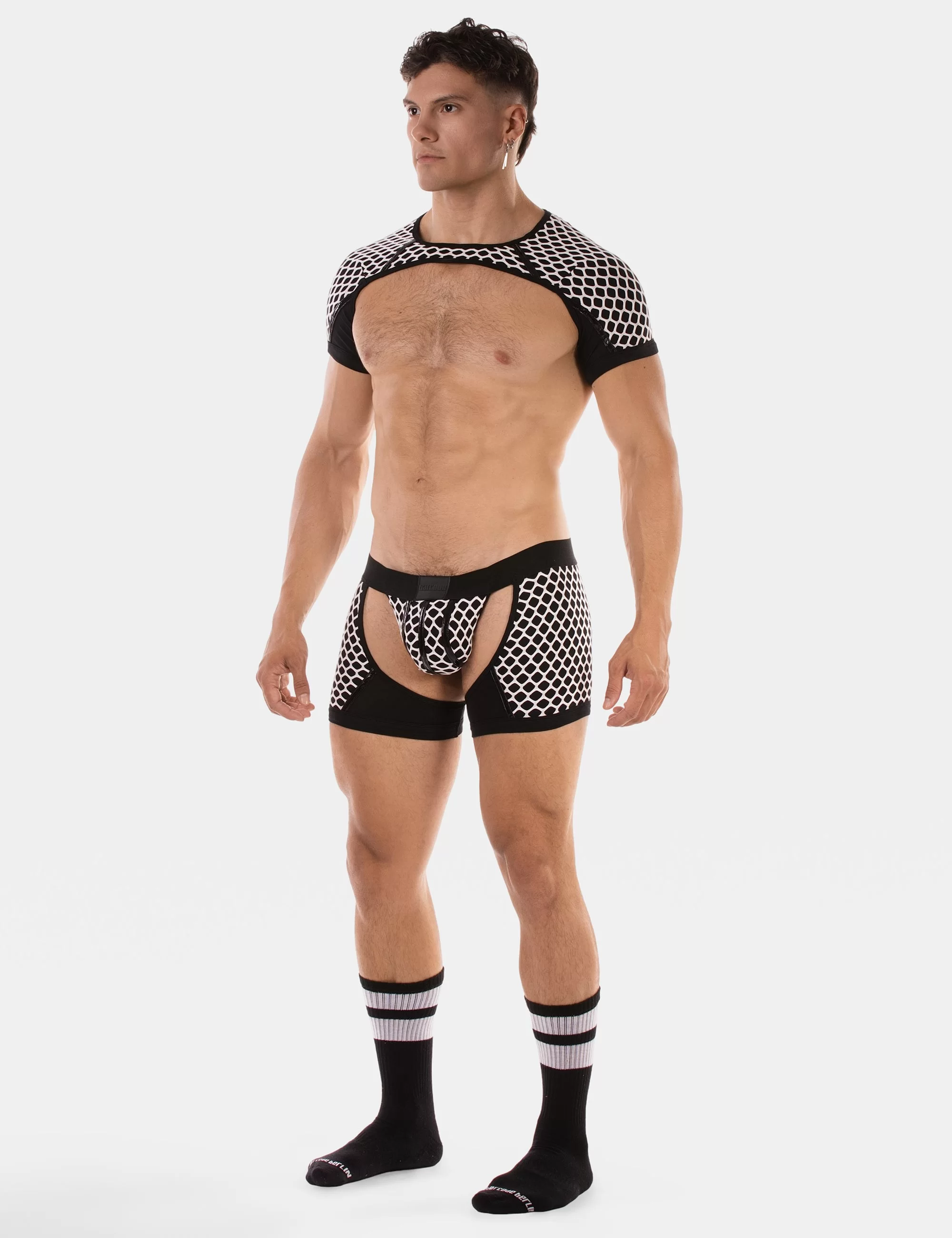 Shoulder Harness Ribo - Black-White