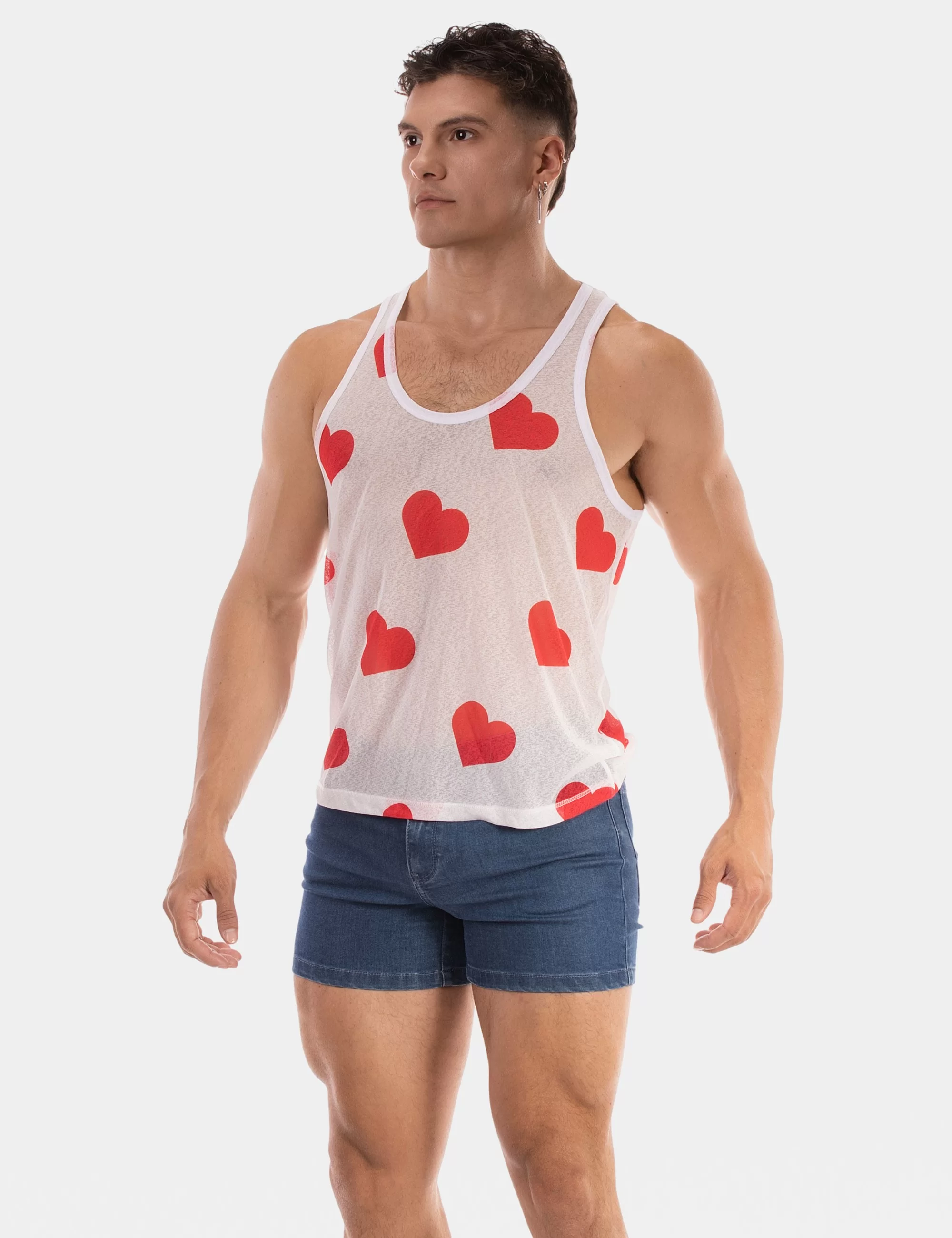 Tank Top Hearts 25 - White Tank Top Hearts 25 - White