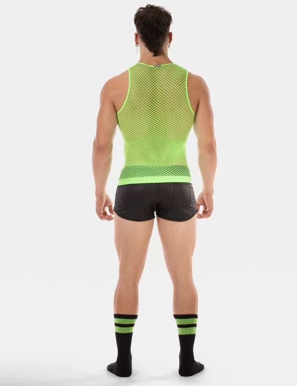 Fishnet Tank Top Stefano - Neongreen
