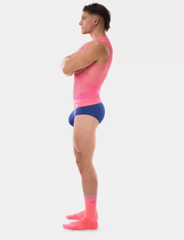 Fishnet Tank Top Stefano - Neonpink