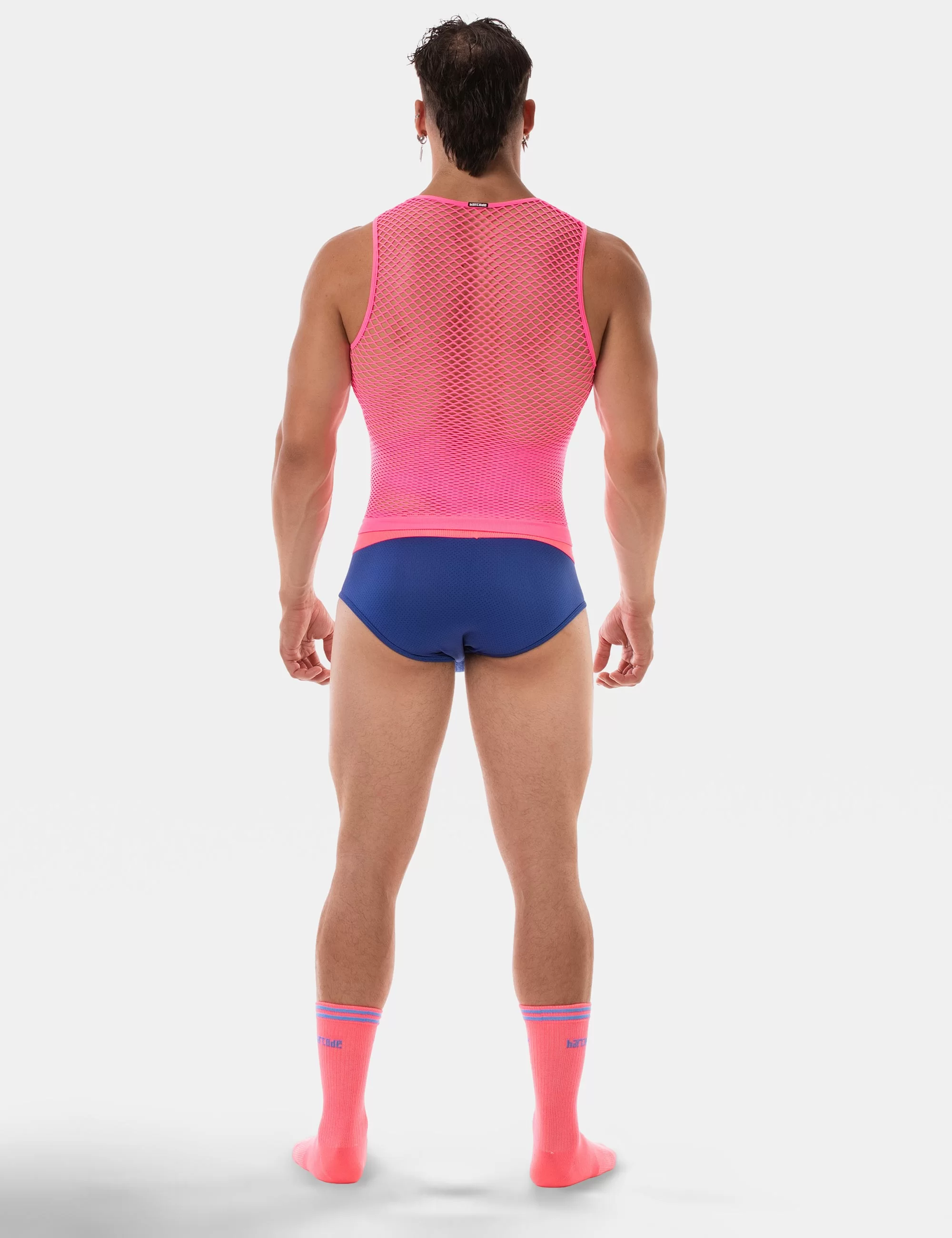 Fishnet Tank Top Stefano - Neonpink