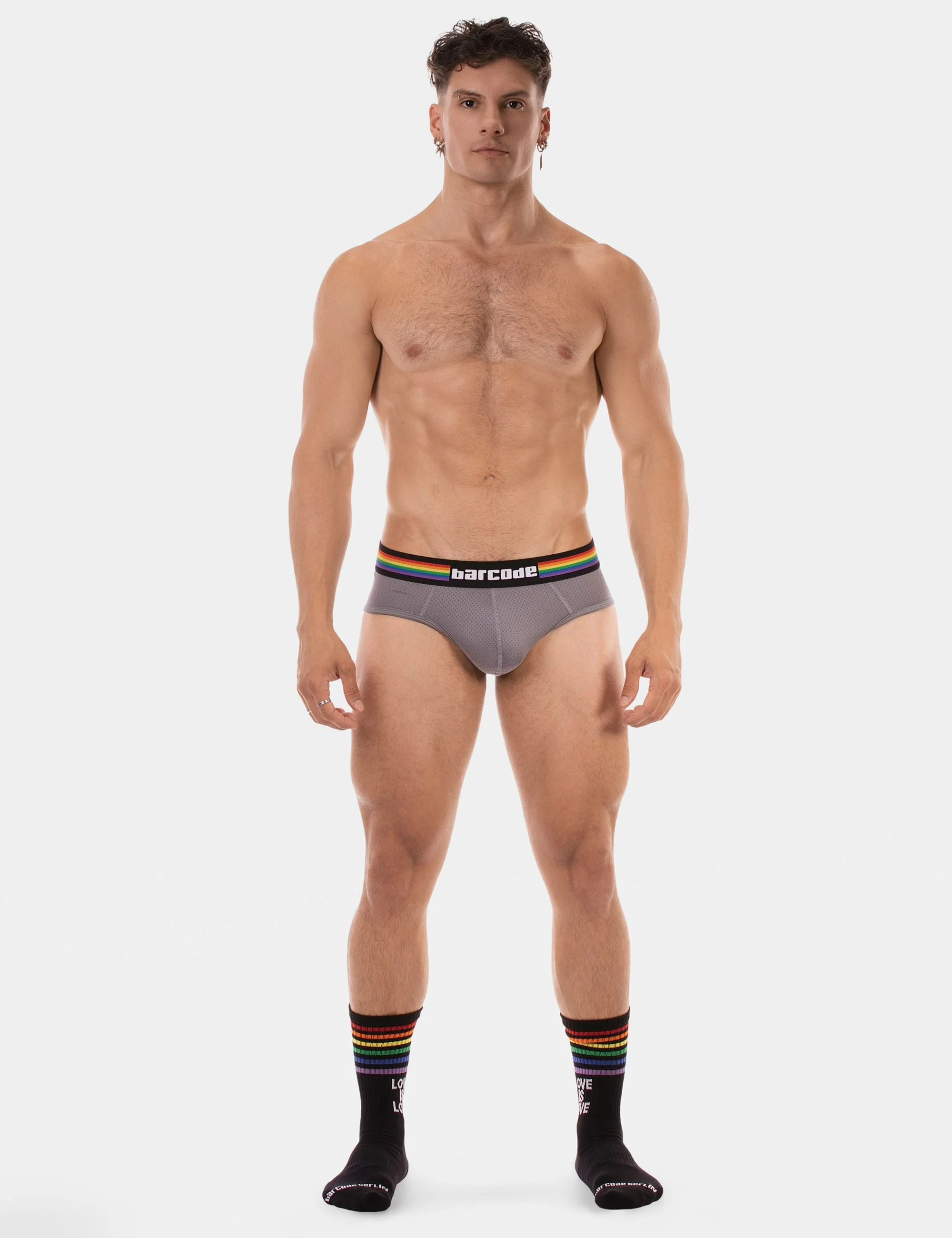 Barcode Pride Brief - Grey