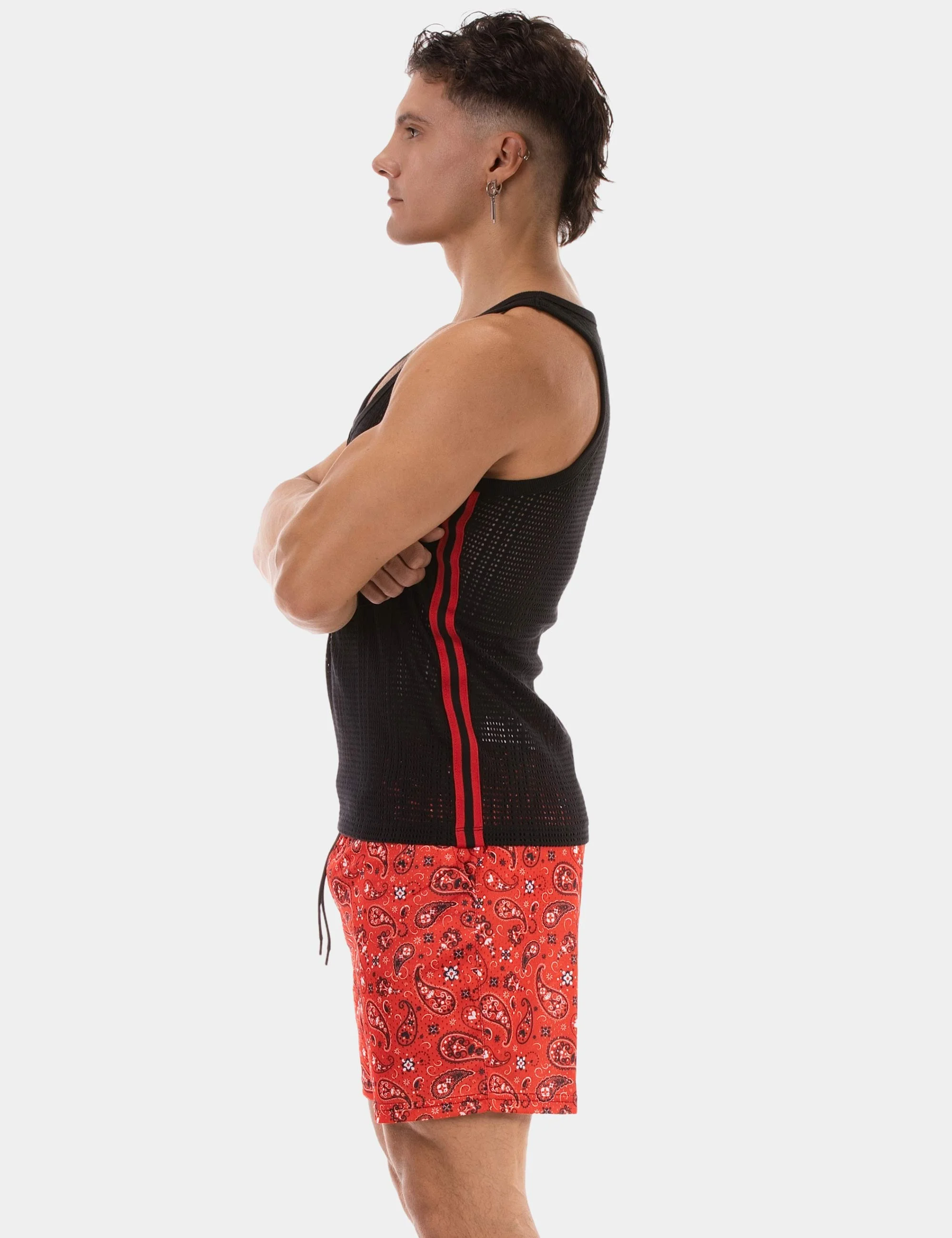 Tank Top Lilan - Black-Red