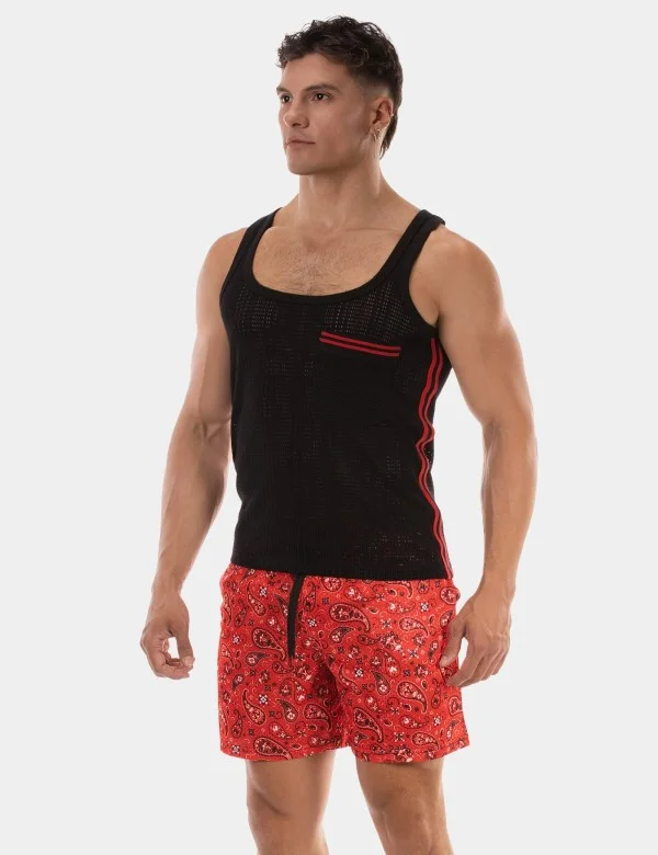 Tank Top Lilan - Black-Red