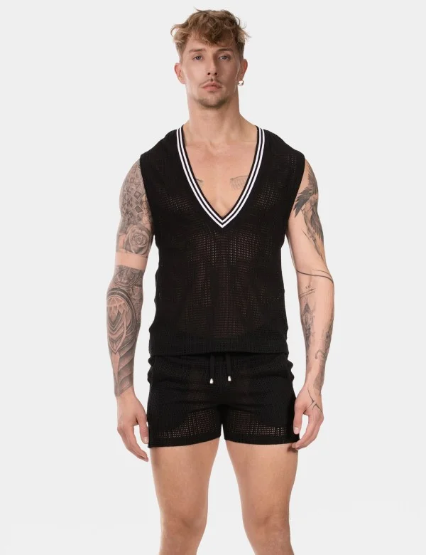 Sexy V-Neck Kevin - Black-White