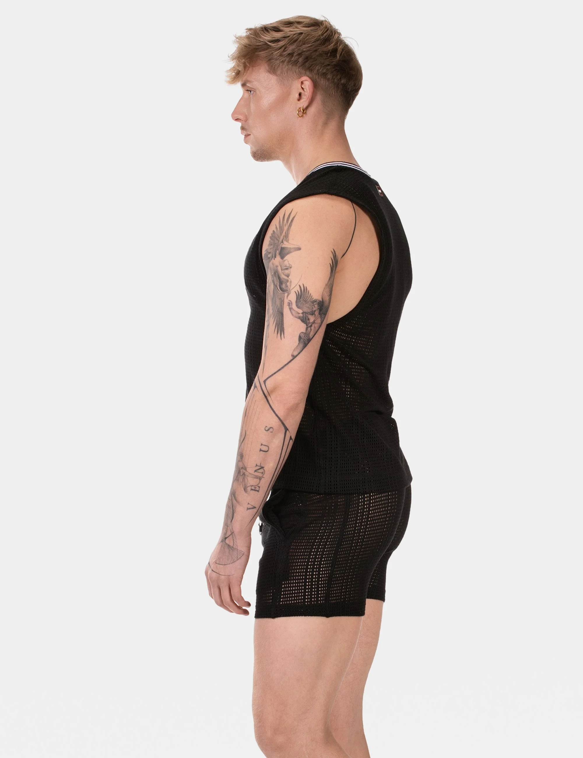 Sexy V-Neck Kevin - Black-White