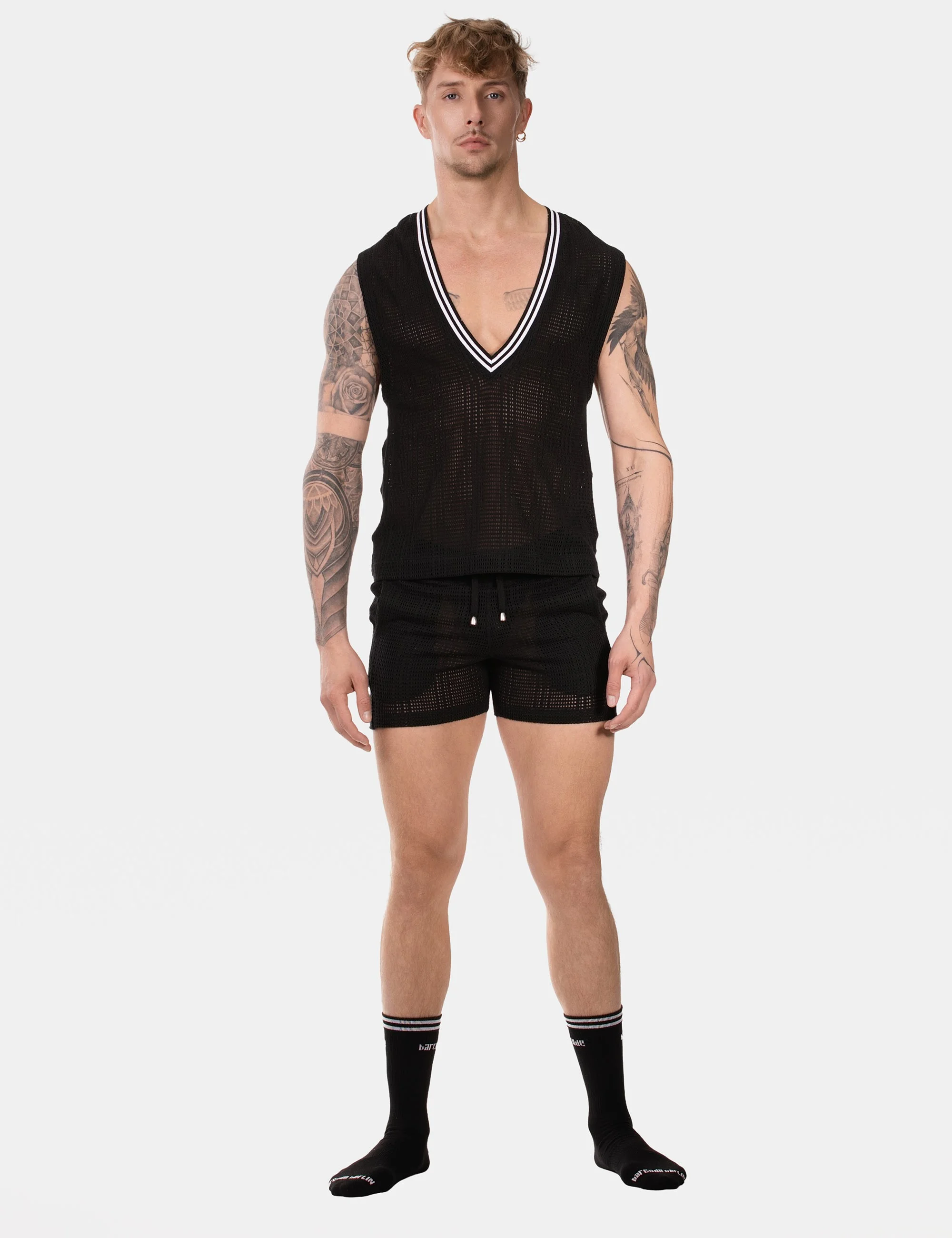 Sexy V-Neck Kevin - Black-White