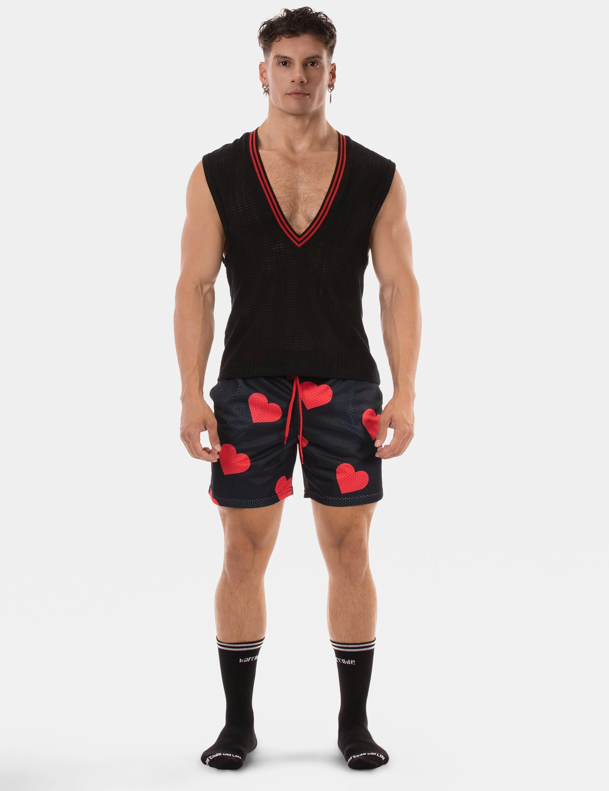 Sexy V-Neck Kevin - Black-Red Sexy V-Neck Kevin - Black-Red