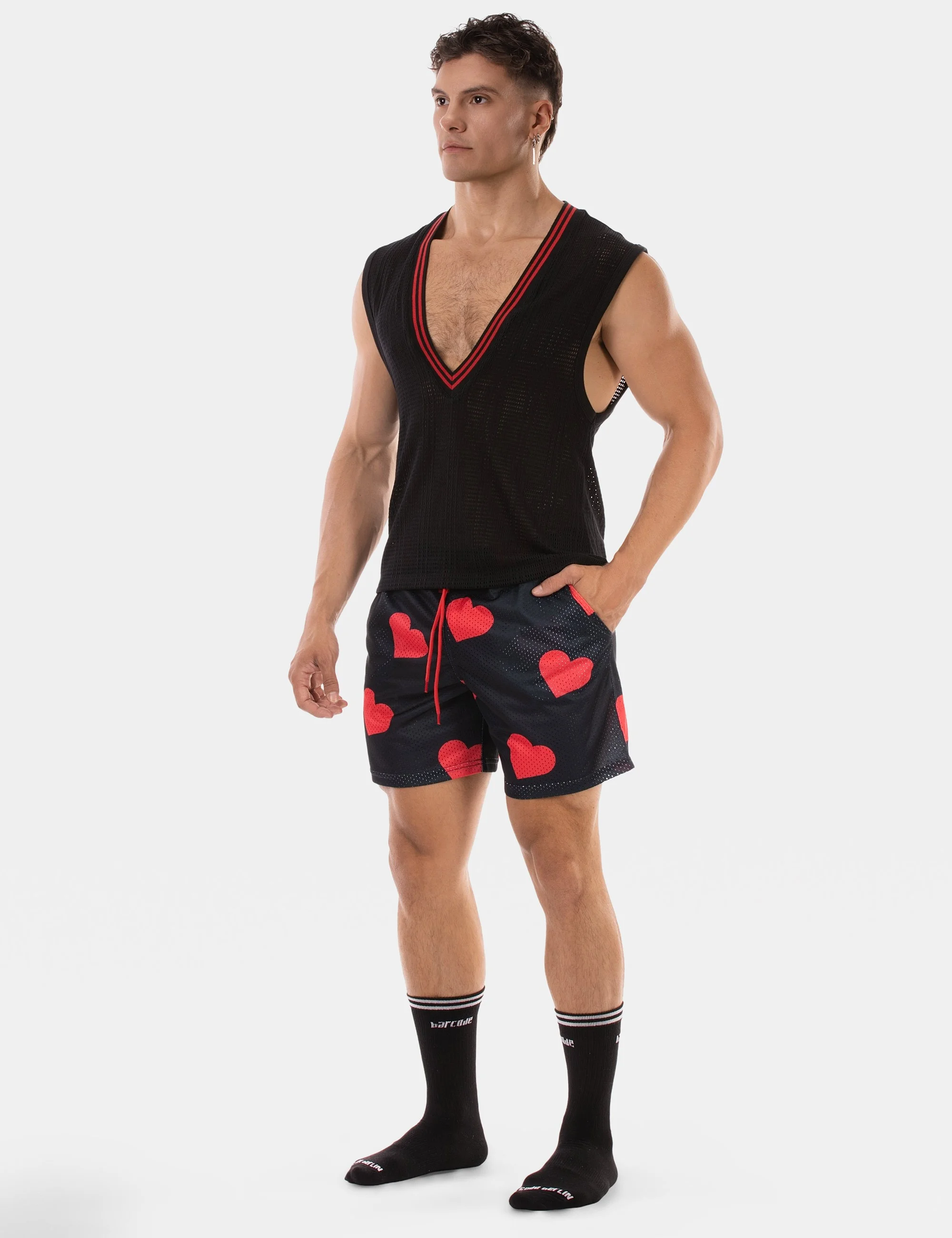 Sexy V-Neck Kevin - Black-Red Sexy V-Neck Kevin - Black-Red