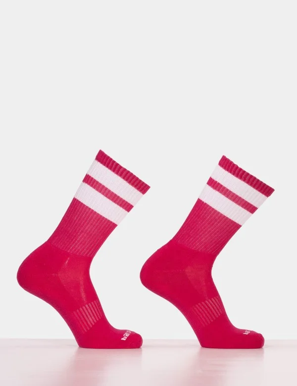 Gym Socks - Pink-White