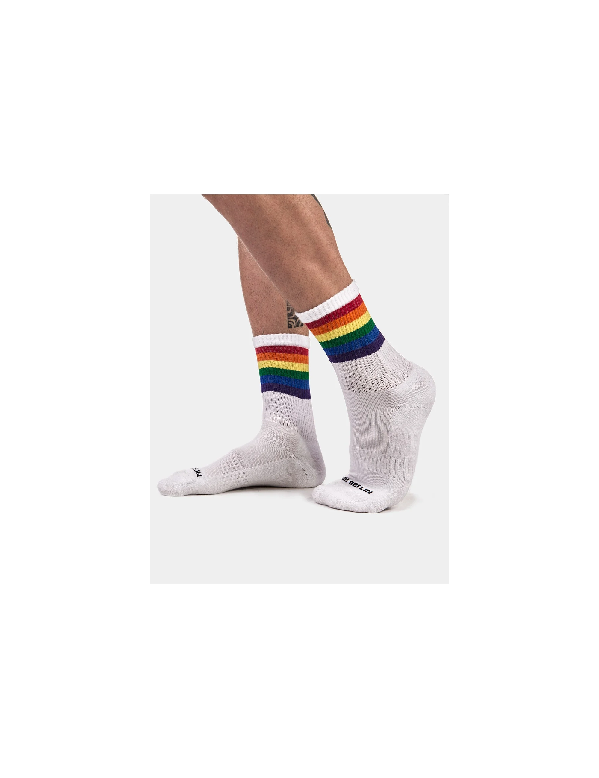 Barcode Pride Half Socks - White