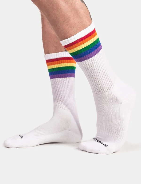 Barcode Pride Gym Socks - White
