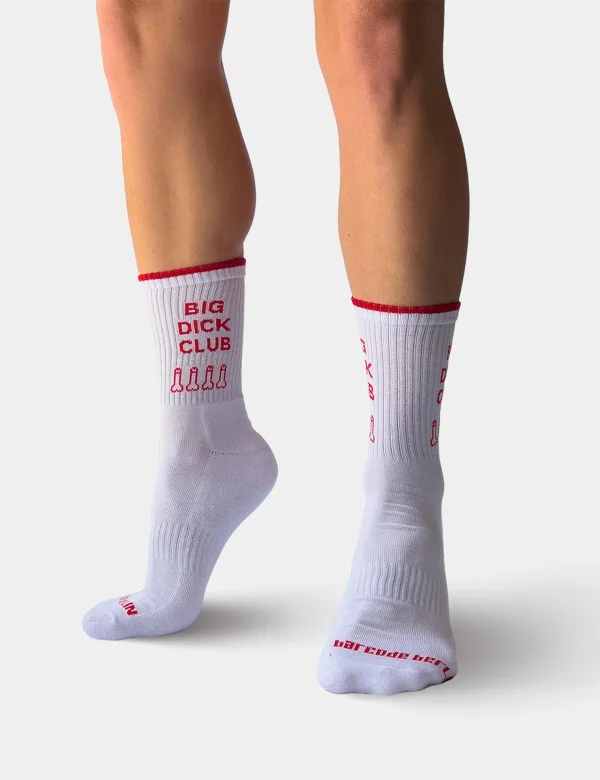 Fun Socks Big Dick Club - White-Red