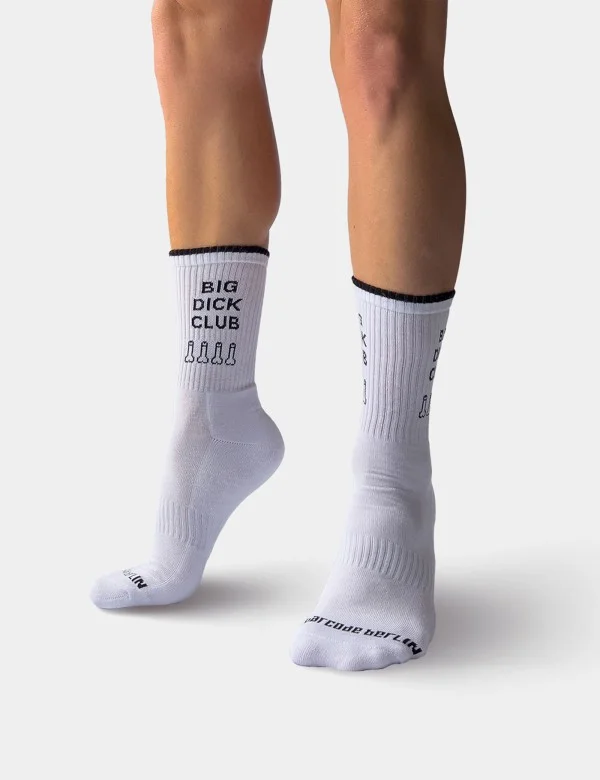 Fun Socks Big Dick Club - White-Black