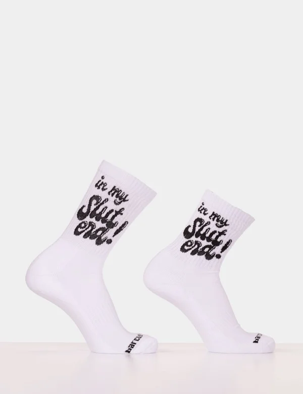 Fun Socks In My Slut Era - White-Black