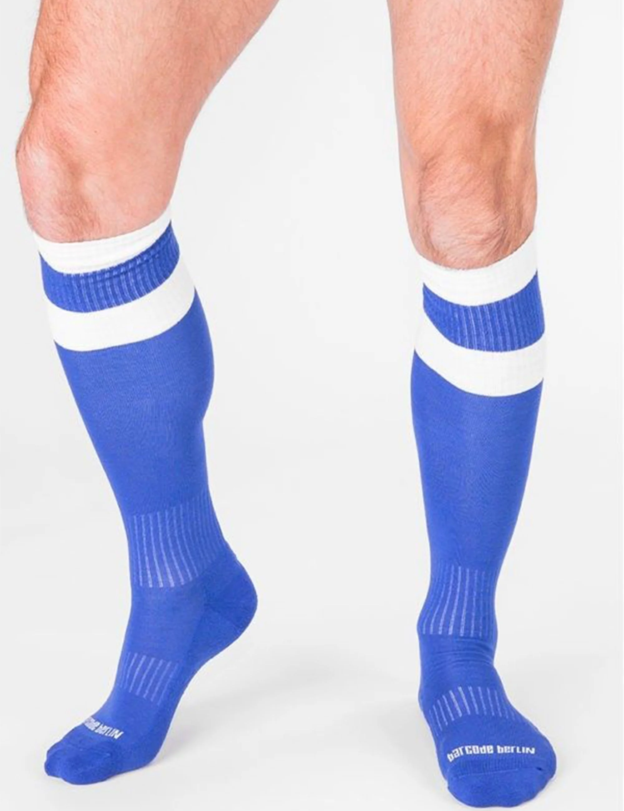 Barcode Football Socks - Blue-White