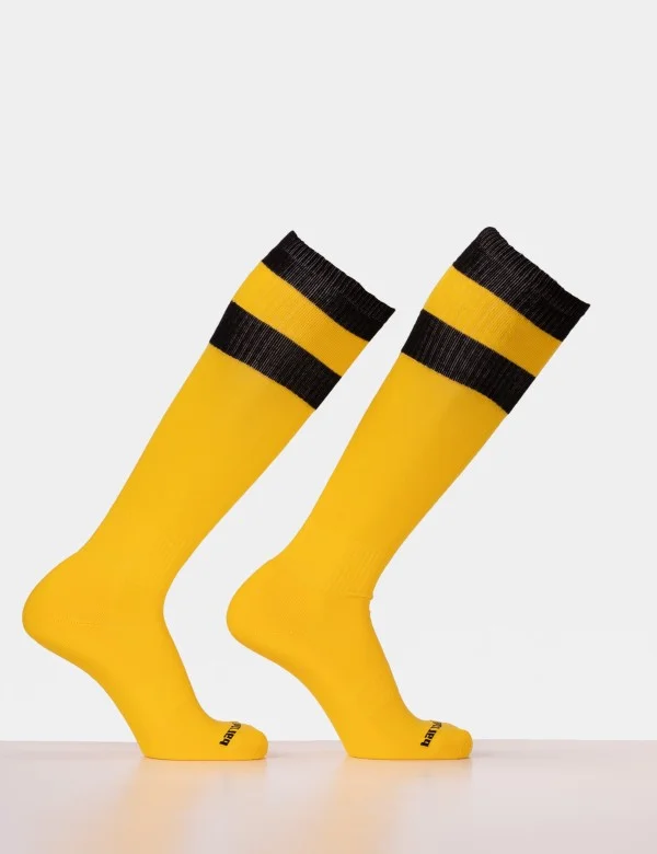 Barcode Football Socks - Yellow-Black