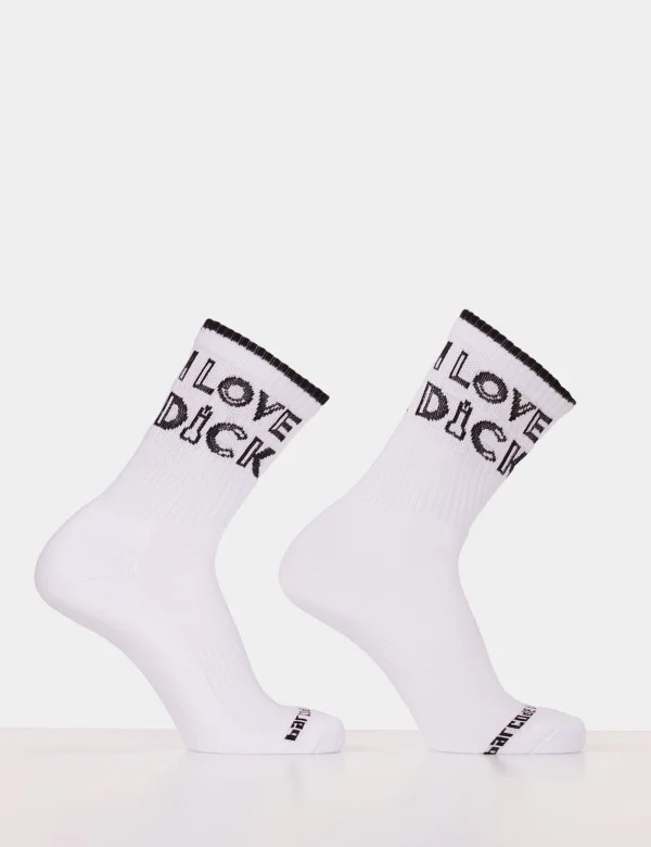 Fun Socks I Love Dick - White-Black