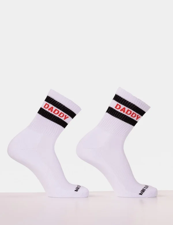 Fetish Half Socks Daddy - White-Black