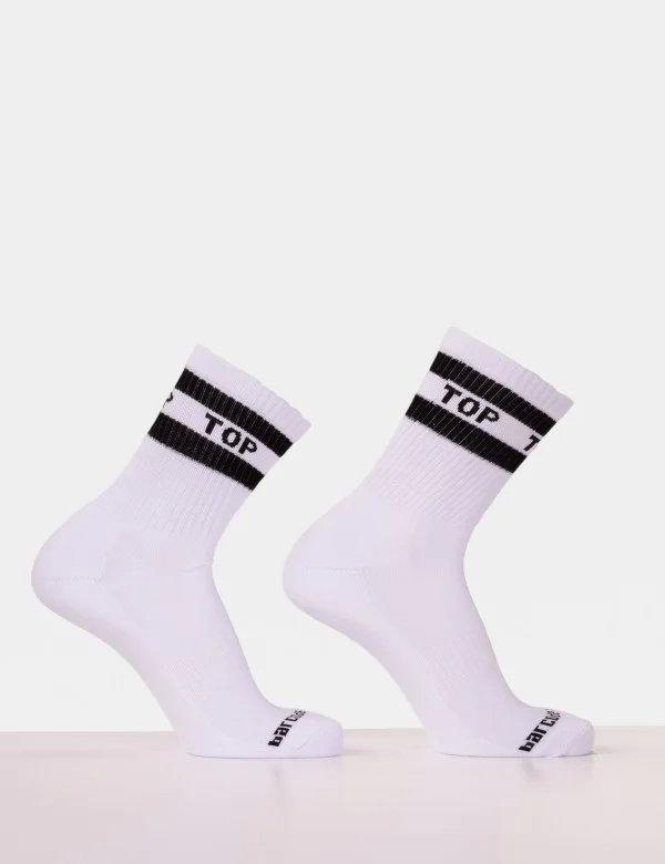 Fetish Half Socks TOP - White-Black